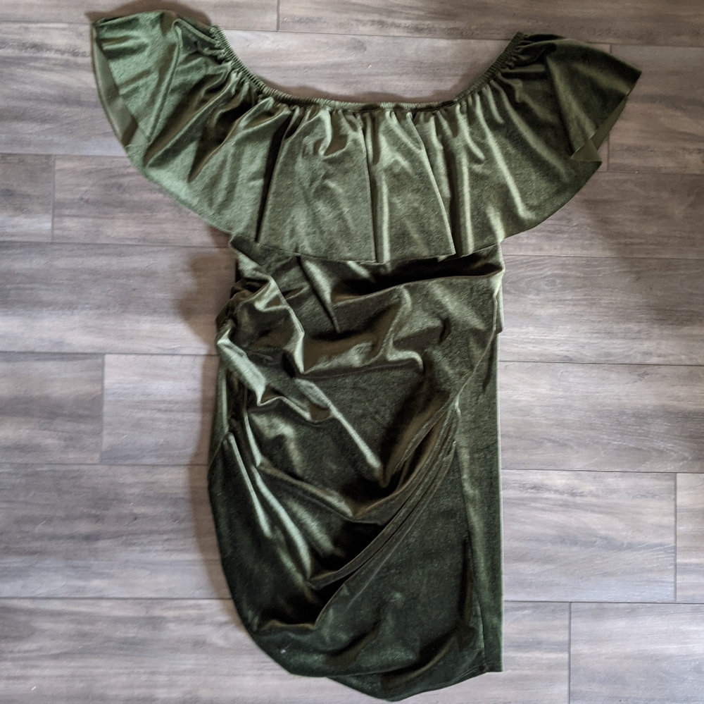 Velvet Maternity Dress